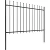 Image de Vidaxl - Clôture De Jardin Avec Dessus En Lance Acier 13,6 X 1,2 M Noir