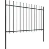 Image de Vidaxl Clôture De Jardin Avec Dessus En Forme De Lance En Acier 1781,5 X 120 Cm Noir