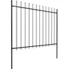 Image de Clôture de jardin avec pointes de lance Acier 3,4 x 1,5 m Noir