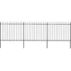 Image de Vidaxl - Clôture De Jardin Avec Dessus En Lance Acier 5,1 X 1,5 M Noir