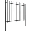 Image de vidaXL Clôture de jardin avec pointes de lance Acier 11,9 x 1,5 m Noir