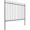 Image de Vidaxl - Clôture De Jardin Avec Dessus En Lance Acier 17 X 1,5 M Noir