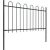 Image de vidaXL Clôture de jardin avec design d'arceau Acier 5,1 x 1 m Noir