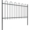 Image de vidaXL Clôture de jardin avec design d'arceau Acier 15,3 x 1 m Noir