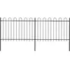 Image de Vidaxl - Clôture De Jardin Avec Dessus En Cerceau Acier 3,4 X 1,2 M Noir