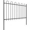 Image de vidaXL Clôture de jardin avec design d'arceau Acier 8,5 x 1,2 m Noir