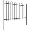 Image de Vidaxl - Clôture De Jardin Avec Dessus En Cerceau Acier 13,6x1,2 M Noir