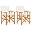 Image de Vidaxl Chaises De Metteur En Scène Lot De 2 Bois Massif D'Acacia