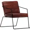 Image de Vidaxl Armchair Dark Brown Real Leather