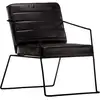 Image de Fauteuil Noir Cuir Véritable