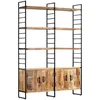 Image de Bibliothèque À 4 Niveaux 124x30x180 Cm Bois De Manguier Brut Vidaxl