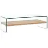 Image de Vidaxl - Table Basse Clair 98x45x31 Cm Verre Trempé
