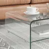 Image de vidaXL Couchtisch Transparent 50×45×33 cm Coeur Verre
