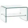 Image de Table Basse Clair 50x45x33 Cm Verre Trempé Vidaxl