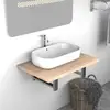 Image de Vidaxl Bathroom Furniture Oak 60x40x16,3 Cm