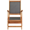 Image de vidaXL Chaise longue acacia bois massif et textilène
