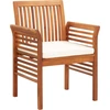 Image de vidaXL Chaises de jardin avec coussin 2 pcs. Acacia massif