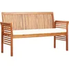 Image de Vidaxl - Banc De Jardin 3 Places Avec Coussin 150cm Bois D'Acacia Massif