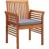 Image de vidaXL Chaises de jardin avec coussin 2 pcs. Acacia massif