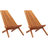 Image de vidaXL Chaises longues de jardin 2 pcs. Bois massif acacia