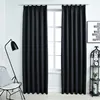 Image de Vidaxl Blackout Curtains With Hooks 2 Pcs Black 140x175 Cm