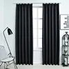 Image de Rideaux Occultants Avec Crochets 2 Pcs Noir 140x225 Cm