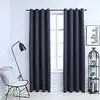 Image de Rideaux Occultants Avec Anneaux Métal 2pcs Anthracite 140x225cm