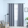 Image de Rideaux Occultants Avec Anneaux En Métal 2 Pcs Gris 140x245 Cm