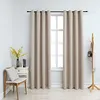 Image de Rideaux Occultants Avec Anneaux En Métal 2 Pcs Beige 140x225 Cm