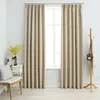 Image de Rideaux Occultants Avec Crochets 2 Pcs Beige 140x175 Cm Vidaxl