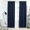 Image de Rideaux Occultants Avec Crochets 2 Pcs Bleu 140x245 Cm