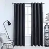 Image de Rideaux Occultants Avec Anneaux Métal 2pcs Anthracite 140x245cm