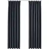 Image de Vidaxl - Rideaux Occultants Avec Crochets 2 Pcs Anthracite 140x225 Cm