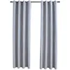 Image de Rideaux Occultants Avec Anneaux En Métal 2 Pcs Gris 140x225 Cm