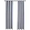 Image de Rideaux Occultants Avec Anneaux En Métal 2 Pcs Gris 140x245 Cm Vidaxl