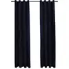 Image de Vidaxl Rideaux Occultants Avec Anneaux 2 Pcs Velours Noir 140x175 Cm