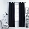 Image de Vidaxl Rideaux Occultants Avec Anneaux 2 Pcs Velours Noir 140x225 Cm