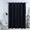 Image de Vidaxl - Rideau Occultant Avec Anneaux En Métal Velours Noir 290x245 Cm