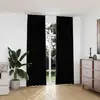Image de Vidaxl - Rideaux Occultants Avec Crochets 2 Pcs Velours Noir 140x245 Cm