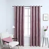 Image de Rideaux Occultants Avec Anneaux 2 Pcs Velours Rose 140x175 Cm