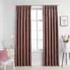Image de Vidaxl - Rideau Occultant Et Crochet 2pcs Velours Rose Antique 140x245cm