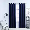 Image de Vidaxl - Rideaux Occultants Et Anneaux 2pcs Velours Bleu Foncé 140x245cm
