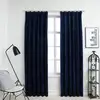 Image de Rideaux Occultants Et Crochet 2pcs Velours Bleu Foncé 140x225cm