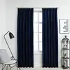 Image de Vidaxl - Rideaux Occultants Et Crochet 2pcs Velours Bleu Foncé 140x245cm