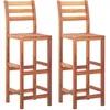 Image de Vidaxl - Chaises De Bar Lot De 2 Bois D'Acacia Solide