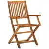 Image de vidaXL Chaises de jardin pliantes 4 pcs. Bois massif acacia