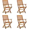 Image de Vidaxl - Chaises Pliables D'Extérieur Lot De 4 Bois D'Acacia Solide