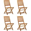 Image de Vidaxl - Chaises Pliables D'Extérieur Lot De 4 Bois D'Acacia Solide