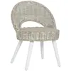 Image de vidaXL Fauteuil Kubu-Rattan Blanc