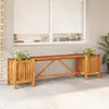 Image de vidaXL Banc de jardin avec 2 cubes à plantes 150à30à40 cm bois massif acacia